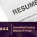 functional testing resume format