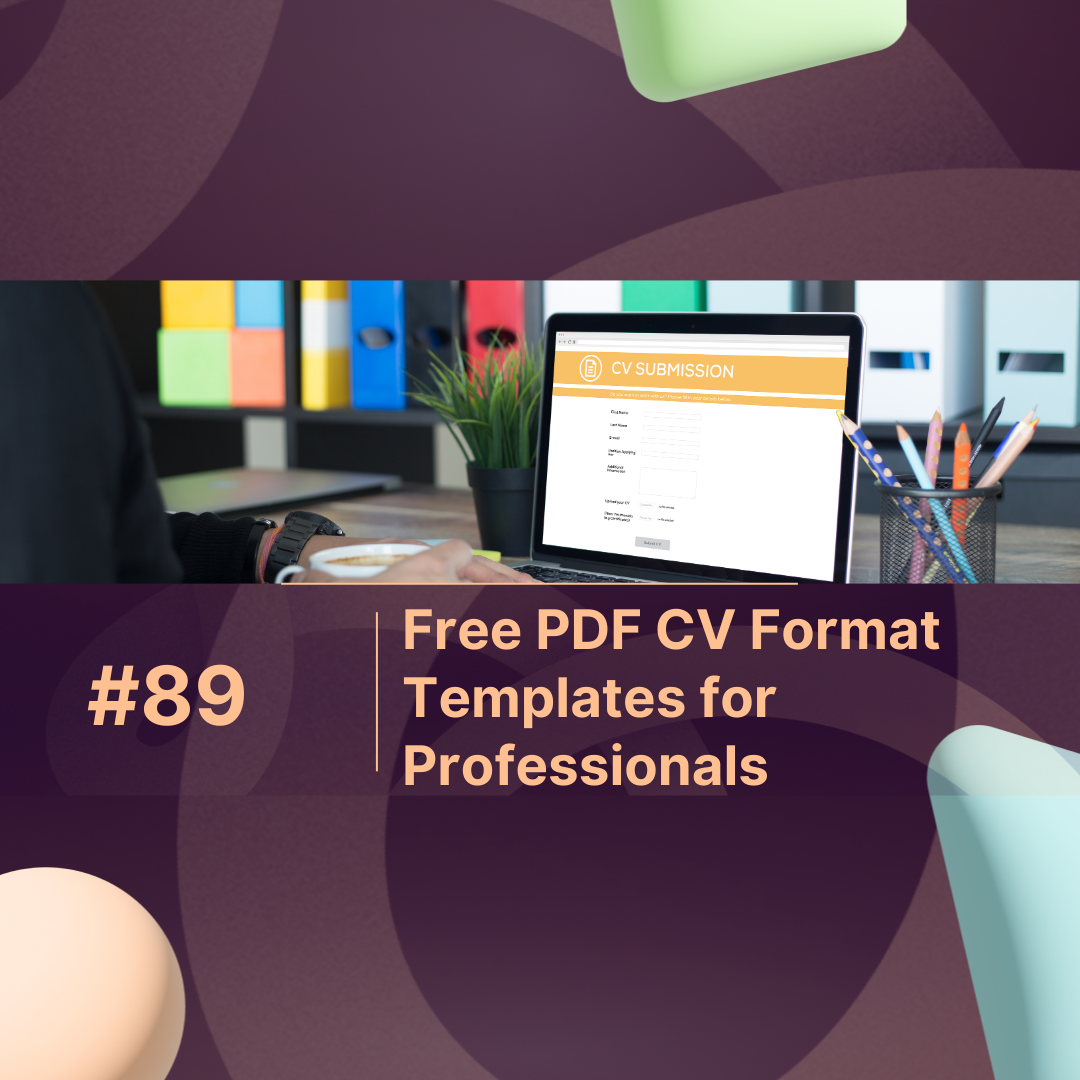 Free PDF CV Format Templates for Professionals